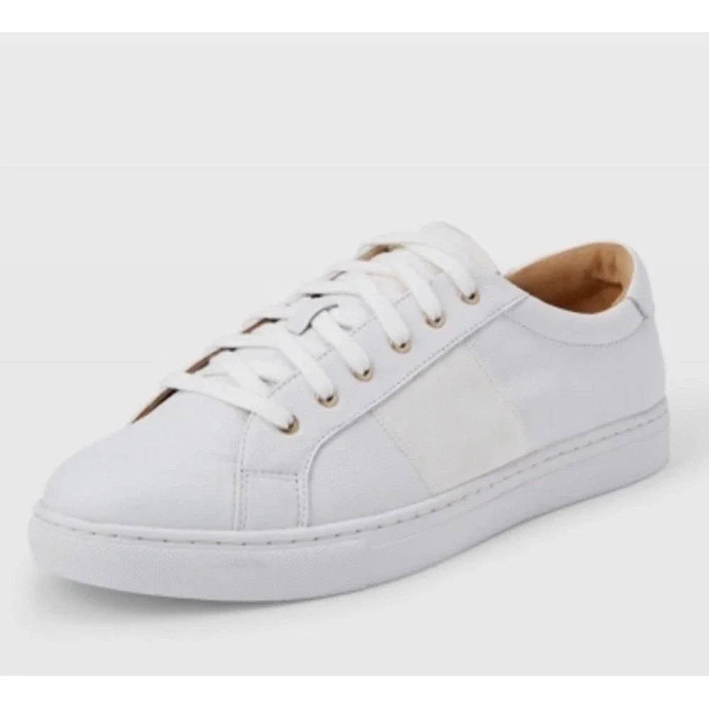 NEW Club Monaco Jowenna White Low Top Sneaker Lace Up Women's US 9 EUR 39‎